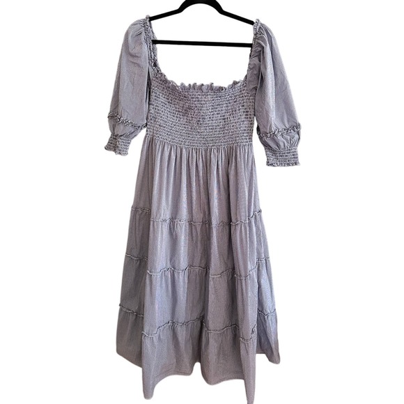 HILL HOUSE | Rare Navy Gingham Nesli Nap Dress | Women's Size Large - Picture 2 of 7